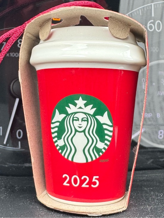 Starbucks Other - Starbucks Red and Green Holiday Ceramic Cup Ornament
